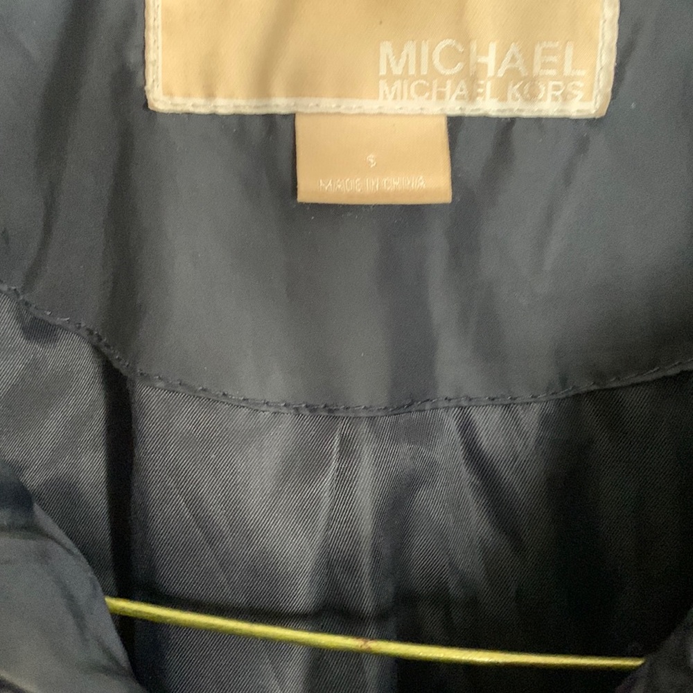 Navy Blue Michael Kors Puffer Coat Knee/Lower Thigh Length - Picture 3 of 6